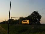 DBS Railion 1613 exeptionally as Loc-train when in Onnen they had no wagons to haul for Kijfhoek in the UC Cargo 61300, here in the evening sun heading for Baarn in the Soesterpolder 26.07.2012 