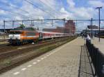 Sziget C train with Locon 9905 departs to get party guests in Utrecht to go to Budapest after arriving from Emmerich at Amersfoort 3.8.12