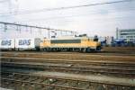 On 18 Januari 1997, NS 1627 with 'BAS' container train readies herself for departure at Venlo.