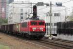 BB Eanos train, headed by 1614 'STEENWIJK' approaches Tilburg, where it will halt for nine minutes on 4 April 2014.