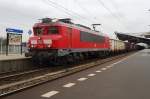 BB Eanos train, hauled by 1614 'STEENWIJK' calls at Tilburg on 4 April 2014, giving the photographer plenty of opportunity to 'burn' the train on the chip.