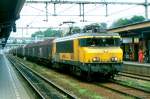 Steel train from Beverwijk with 1606 passes through Arnhem Centraal on 9 August 2003.