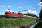 The DoLeMi train with 1616 passes Tilburg-Warande on 14 July 2016.