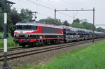 Captrain 1619 hauls a train of automotives through Dordrecht Zuid on 23 July 2016.