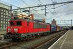 In possibly her last month of service, ex-NS 1615 hauls steel train 47749 (Beverwijk--Sittard) through 's-Hertogenbosch on 1 March 2020.