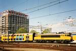On 26 June 2001 NS 1830 pushes a double deck train out of Amsterdam Centraal.