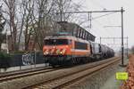 Tank train with RFO 1830 passes through Wijchen on a grey 15 January 2021.