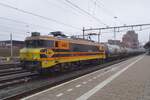 RRF 4401 stands at Amersfoort with a tank train on 19 February 2023.