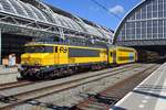 NS 1755 hauls a DDAR out of Amsterdam Centraal on 4 July 2018.