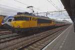  NSR organised a farewell trip through the Netherlands, using NS 1761 with a rake of DBIC coaches, notmally deployed on the IC-Berlijn (Amsterdam to Bad Bentheim); the last passenger services for this once ubiquitious class electrics. On 19 November 2023 NS 1761 stands in Nijmegen, where she will take a break of ten minutes before continuing to Tilburg and Rotterdam, places, the IC-Berlijn was never to be seen. The phrase at the loco says  after more than 30 years of yeoman service it is time to say goodbye. . 