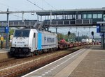 Metrans 186 187 speeds through Lage Zwaluwe on 23 July 2016.