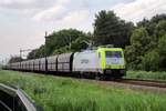 Captrain 186 154 heads a coal train through Dordrecht Bezuydendijk on 19 July 2018.