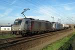 Akiem 186 387 hauls an LPG train through Venlo on 25 November 2020.