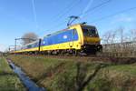 Frog's view on NS 186 032 hauling an IC-Direct through Boxtel on 24 February 2021.