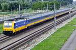 NS 186 018 hauls an IC-Direct on the high speed line through Lage Zwaluwe on 19 July 2019.