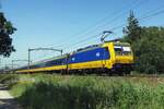 On 28 June 2019 NS 186 034 hauls an IC service through Oisterwijk toward Eindhoven.