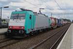 On 7 July 2021 ATLU 186 229 hauls an intermodal train through Tilburg-Reeshof.
