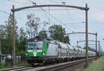 SETG 193 728 passes through Hulten on 5 June 2024 with a coal train to Roosendaal.