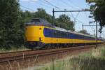 NS 4213 speeds through Wijchen on 18 July 2023 with a service to Roosendaal. Within a few years, these characteristic EMUs will be gone.