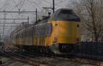 On 23 January 2021 NS 4074 rounds the bend whilst passing through Wijchen and being photographed from behind.
