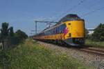 Adorned with children's  drawings of dreamed-of monsters NS 4231 passes through Alverna on 23 June 2026.