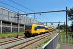 NS 7527 thunders through Barneveld Noord on 25 June 2020.