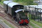 After a twelve year restauration period, SHM's  271 shunts some old stock at Hoorn on 6 July 2026.