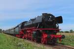 During the Terug-naar-Tien festival 2023 VSM's 41 241 hauls a steam train to Loenen through Lieren on 3 September 2023  