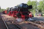 A bit against the Sun light: VSM's  new star 41 241 shunts with a photo freight at Loenen on 3 September 2023.