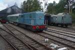 It is Saturday 5 September 2026 and the first saturday of September and that means the VSM train bonanza  Terug naar Toen  (Back to Yonder) that sees every hour a steam train between the VSM's head quartes Beekbergen and Apeldoorn (connecting to the national railways network); five steam trains to Dieren (connecting with the national railways network) and every 45 minutes a steam train to and from Loenen. From 'my' train at Loenen ex-NS 2412 with Plan-D coach was photographed. When NS ordered Class 2400 in 1951, the firstbatch of the Class,  2401-2413 was delivered inturqouise livery to match with the coaches that had a slightly brighter turqouise (the difference is visible inthis picture). Before 1956 NS had second thoughts about turqouise, that can become dirty rather quickly, and decided to use Berlin or Prussian blue for hauled passenger stock.  All Diesel locomotives of Classes 2200 and 2400 turned dark brown for freight service untill the 1970s,that saw the rise of dark grey and yellow as the new corporate identity. In 1990 Class 2400 went out and some were sold to SNCF for construction work on high speed lines, 2412 amonst them. After that, she had a brief spell with VFLI that painted the loco bright grey with yellow fronts -the fourth livery this loco wore. In 2012 VSM bought the loco and brought backhte days of that brief turqouis spell with Netherlands State railways.