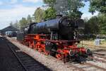 Ex-DB 23 076 stands at Loenen on 5 September 2026 during the yearly held train bonanza  Terug naar Toen  (Back to Yonder)-this photo was shot from 'my' steam train from Beekbergen. Three examples of Class 023 have been saved in the Netherlands and are in fully operational condition. Thanks to their maximum  speed of 110 km/h they can be used on main line running specials, albeit being rostered in as quasi freights, since passenger trains are much faster, where freights mostly run with speeds up to 120 km/h. 