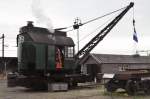 Very old maintanance stock: steam crane 39 'De Schelde' at the SGB in Goes on 14 May 2015.