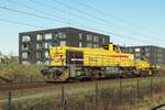 Strukton 303001 CARIN inspects the tracks near Tilburg-Reeshof on 8 March 2022.