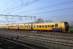 Graffiti-stained DMU 3418 stands in Nijmegen on the Dutch Liberation Day, 5 May 2014.