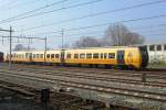 DMU 3402 'Apeldoorn-Zutphen' -one of a series dedicated to this local service-  stands away from her home at Nijmegen Centraal on Dutch Liberation Day, 5 May 2014.