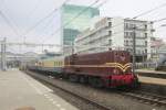 NS museumdieselloco 2225 pushes the 'Rheingold' special train through Utrecht Centraal, 30 March 2013.

