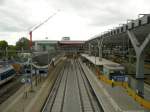 Rotterdam Centraal Station track 14 and 15 during the building of the new station 13-06-2012.