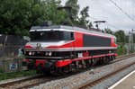 Railogic 1619 runs light through Zwijndrecht on 16 July 2016.