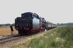 Back shot on banking Pacific 011 075 of the SSN with a VSM steam shuttle near Lieren on 4 September 2022.