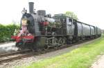 Steam loco SGB 2  GOES  with steam shuttle from Hoedekenskerke in Goes on 17 May 2012.


