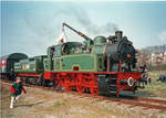 On 24 July 1991 steam engine  TOM' of Hoogovens Excursies stands at Beverwijk.