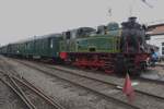 TOM, former Hoogovens Lok 22 stands with a steam shuttle to Eeklo at the SCM in Maldegem on 6 May 2023 during the Steam Weekend.