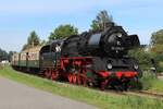 On 3 September 2023 VSM's 50 3654 enters Beekbergen with a steam shuttle from Apeldoorn.