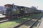 Against the Sunlight stands MBS-2 with a steam shuttle train to Boekelo in Haaksbergen during the Autumn Steam Days on 14 October 2023.