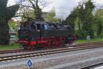 After having brought in a steam shuttle train, 64 415 runs round at Apeldoorn for the back leap on 21 April 2024.