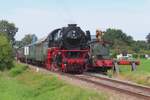 VSM's newby 41 241 banks a steam shuttle train through Lieren on 3 September 2023.