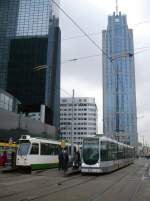 RET 721 and 2053 in front of the main railwaystation in Rotterdam 24-02-2010.