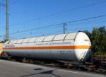 Zags Tankwagon `Westfalen Gas` with number 37 TEN-RIV 84 NL-WASCO 7813 327-5 on track 4 in Emmerich am Rhein, Germany 11-09-2015.