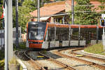 Bergen Light Rail: Tram 226 at the Station in Fantoft.