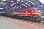 Rail Polska coal train with M62M-009 stands at Katowice on 28 May 2015.